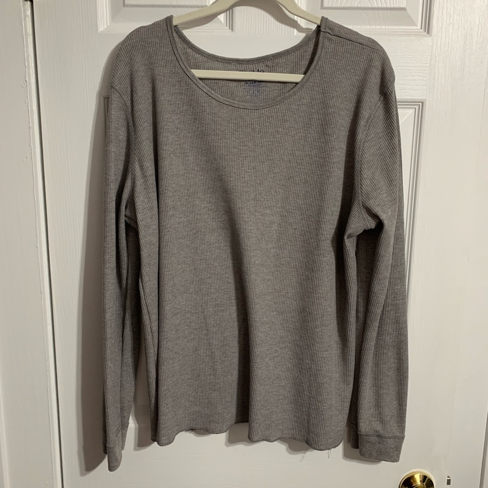 Grey long sleeve thermal t shirt